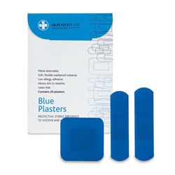 Picture of Dependaplast Blue Plasters Assorted Sizes (20 pieces)