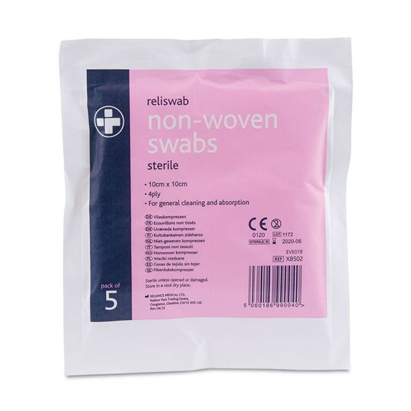 Picture of Packet Of 5 Sterile Swabs 10Cm