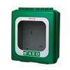 Picture of Green Outdoor AED Cabinet with Alarm