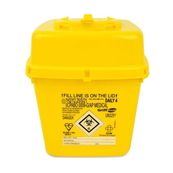 Picture of Sharps Container - Yellow 4L