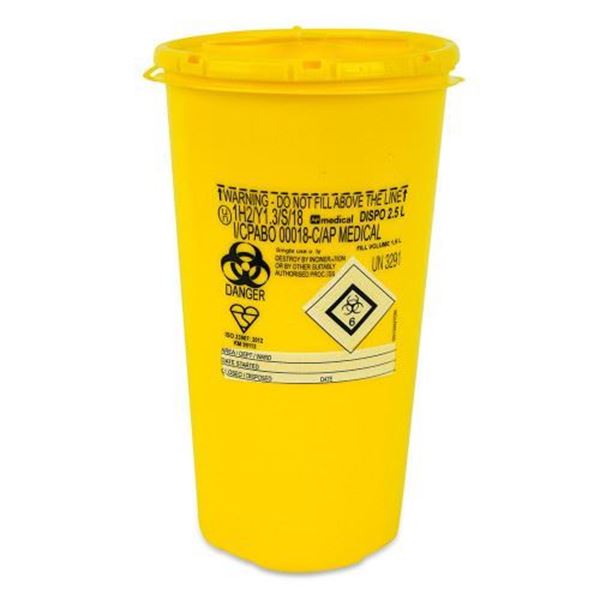 Picture of Sharps Container - Yellow 2.5L