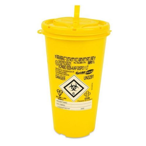 Picture of Sharps Container - Yellow 1L