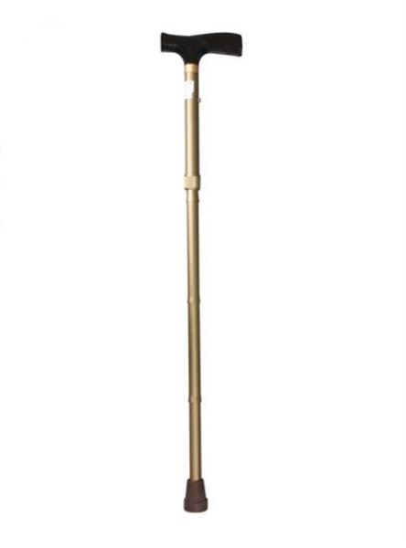 Picture of Folding Chrom-Plated Wooden Handle Walking Stick