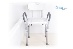 Picture of Shower seat with padded armrests – With backrest – Onda Series