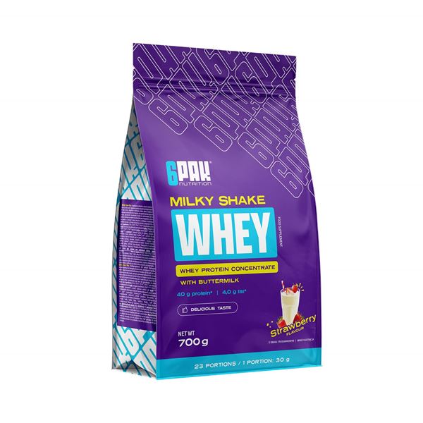 Picture of 6PAK Milky Shake Whey 700g Strawberry